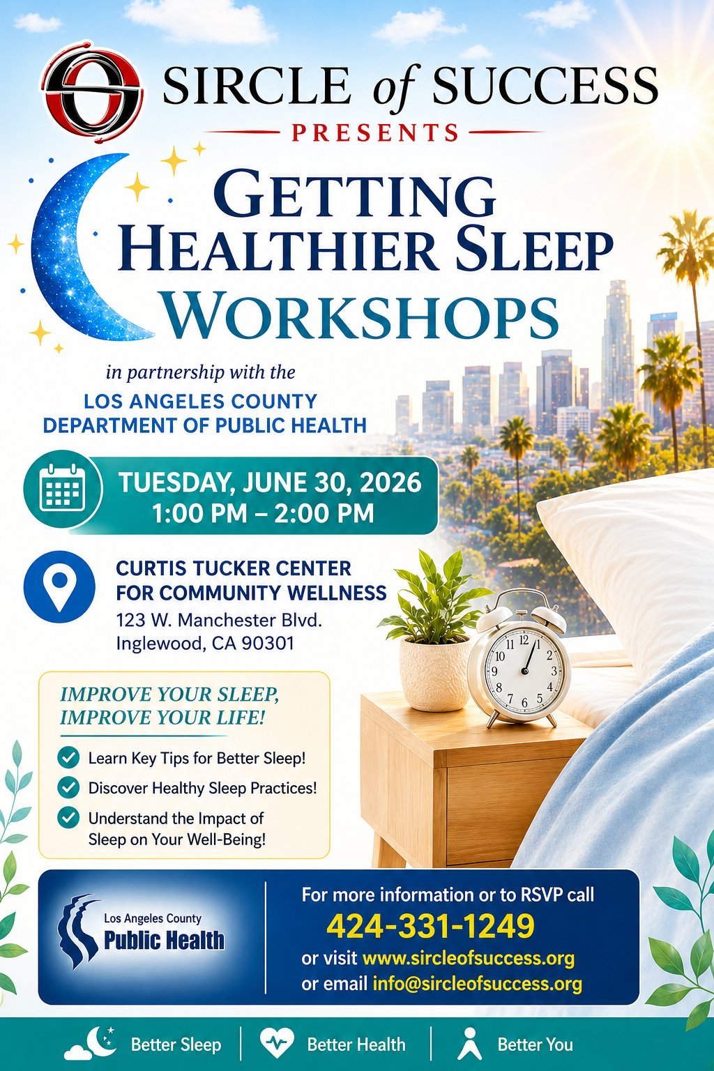 Getting Healthier Sleep Workshop Flyer